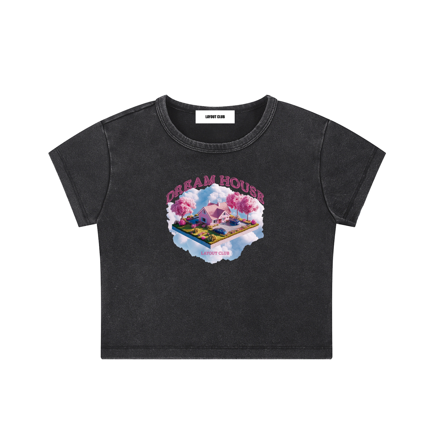 Dream House Washed Crop T-shirt