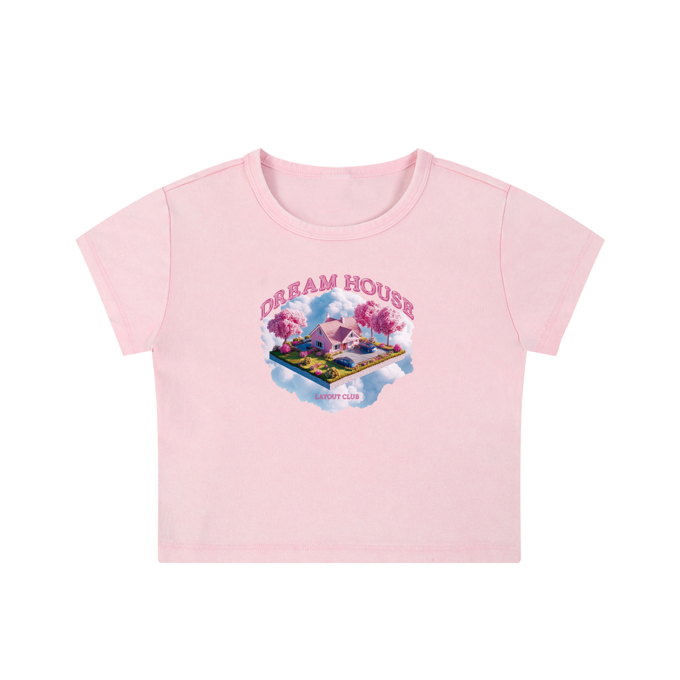 Dream House Washed Crop T-shirt